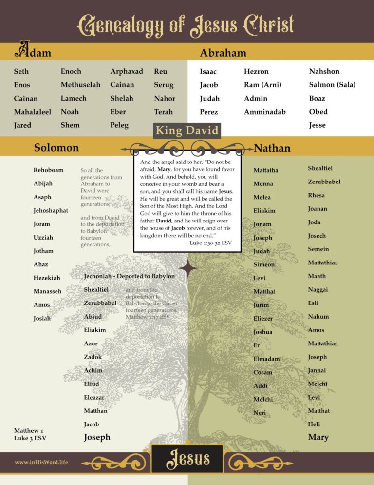 Genealogy of Jesus Christ in the Bible | InHisWord